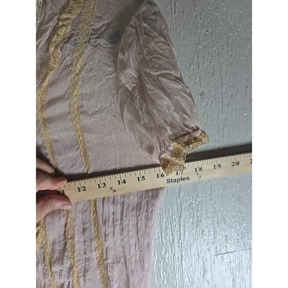 Y2K Pink Lace Babydoll Slip Dress XS Boho Ballet Feminine Coquette Whimsigoth - Picture 3 of 11